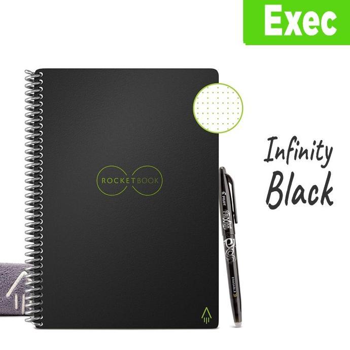 Gambar Rocketbook Core Smart Reusable Notebook, Dapat Ditulis Berulang-Ulang #Gratisongkir - Exec Black dari ellery_pro undefined Tokopedia