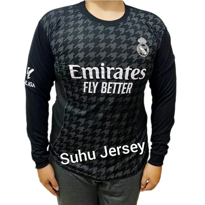 Gambar Baju Bola Jersey Lengan Panjang Pria Dewasa madrid - PjgRilHitam, M dari LASTRO undefined Tokopedia