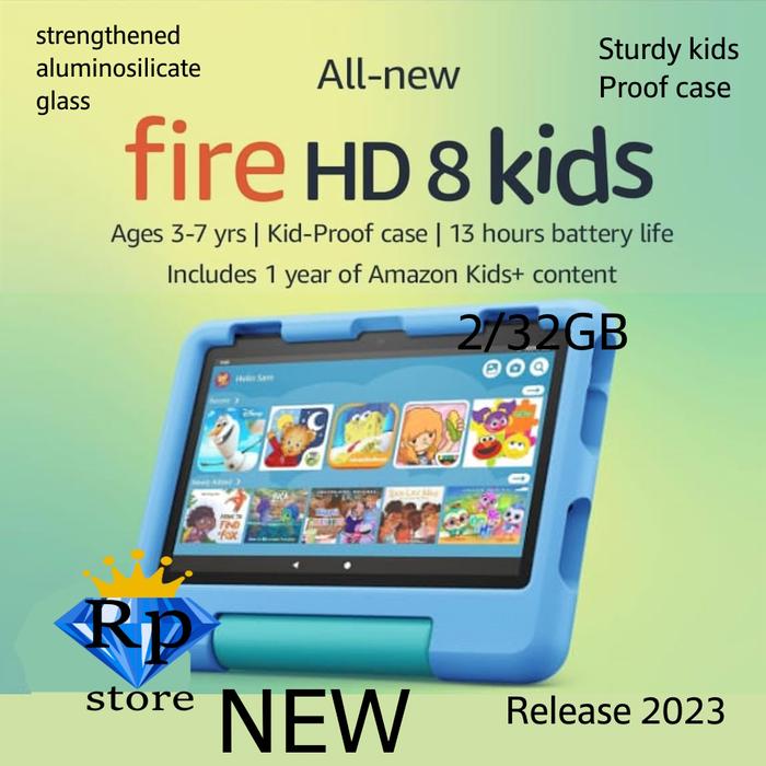 Gambar Amazon Fire HD 10/8/7 Kids Pro Kindle Fire Tablet Latest Generation - 2023 HD8 Blue dari RP Store Tokopedia undefined Tokopedia