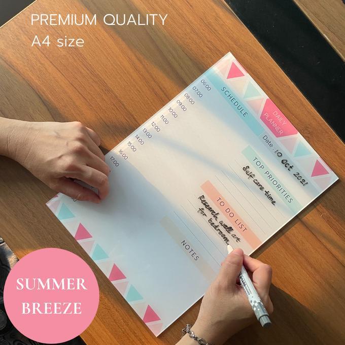 Gambar Premium Reusable Daily Planner And Goal Setting | Summer Breeze | A4 #Gratisongkir - Summer breeze, Alas dan marker dari ellery_pro undefined Tokopedia