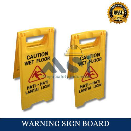 Gambar Warning Sign Floor Wet Floor Papan Peringatan Lantai Licin Kerucut - Sign Board dari MegaSafety Indonesia undefined Tokopedia