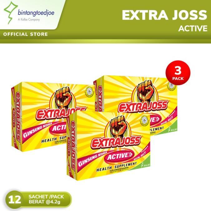 Gambar Extra Joss Active B7 3 Pack (36 Sachet) Fresh - No Free dari BEBE GLOW undefined Tokopedia