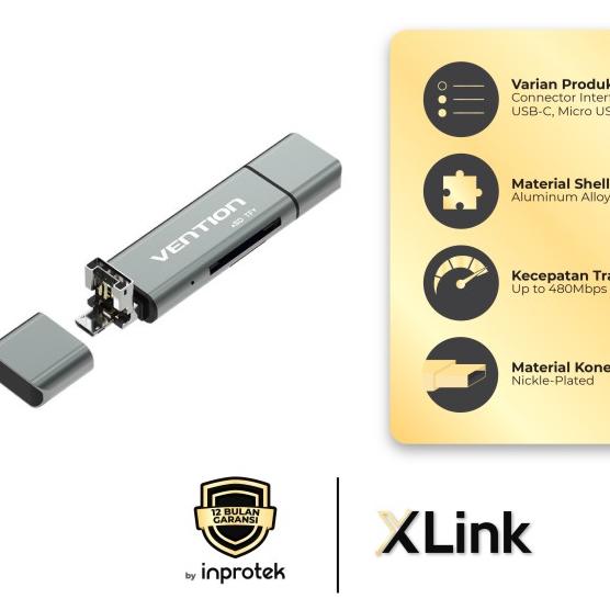 Gambar USB OTG Memory Card Reader Micro USB Type C TF SD - CCJ dari XLink Jakarta undefined Tokopedia