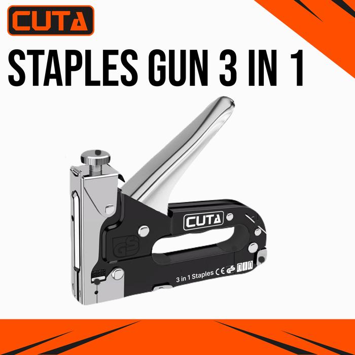 Gambar CUTA Staples Gun 3 in 1 Chromium Staples Tembak Hekter Tembak Gun Tracker Staple Tembak Stapler - Staples 3in1 dari CUTA ID undefined Tokopedia