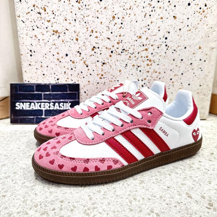 Jual Sepatu Samba OG Red Pink Cloud White Brown 36 Kota