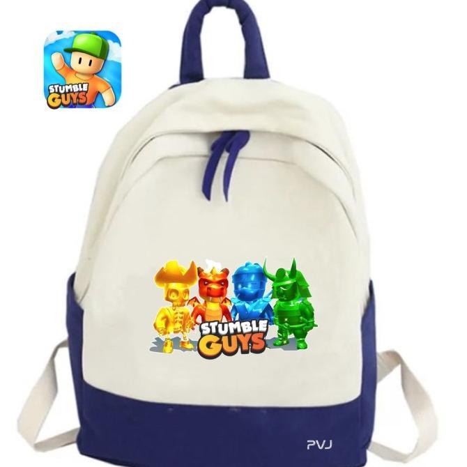 Gambar Tas Sekolah Anak SD Backpack Karakter Skin Stumble Guys - Skin SG Biru dari Azikri Store undefined Tokopedia