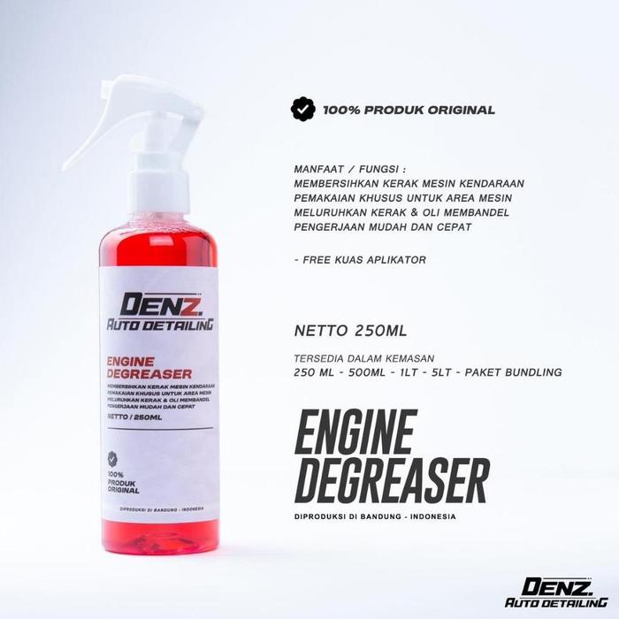 Gambar ENGINE DEGREASER ORIGINAL DENZ AUTO DETAILING / cairan pembersih kerak oli motor / DENZ AUTO DETAILING / ukuran 250ml 500ml dan 1 liter - Merah, 250ml dari ARAAKSESORIS 22 undefined Tokopedia