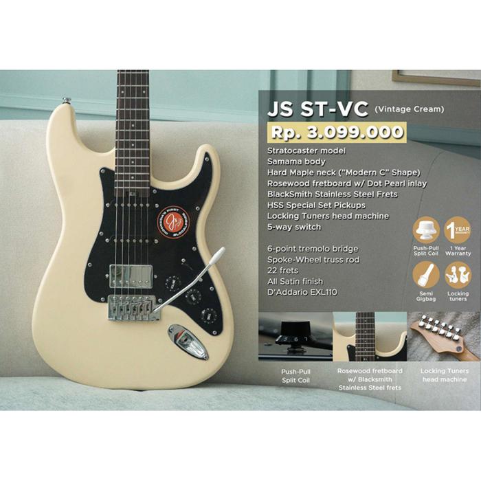 Gambar JS Electric Guitar Munsell Satin - Fretboard Rosewood Maple Neck - ST - VC dari Jojo Music Store_NEW undefined Tokopedia