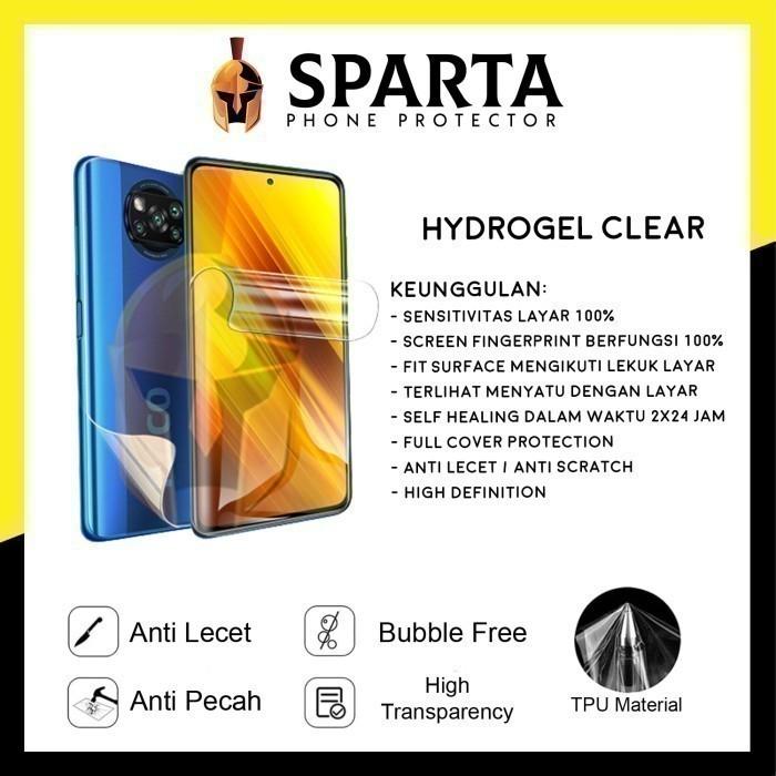 Gambar Anti Gores Hydrogel SPARTA Motorola Moto G 5G Plus  - Clear / Matte / Blue / Spy - Clear, Depan 2 pcs dari Sparta Phone Protector undefined Tokopedia