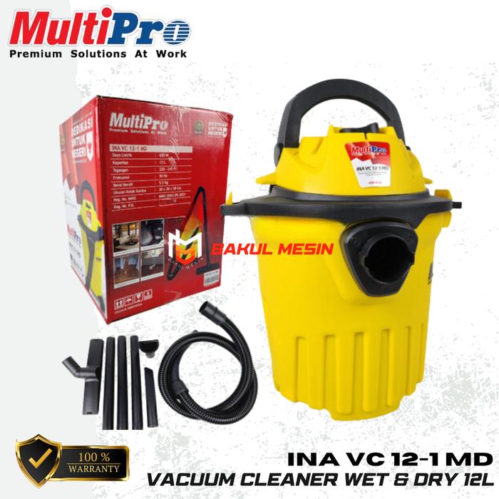 Gambar MULTIPRO INA VC 12-1 MD Mesin vacum Vacuum Cleaner WET DRY 12L dari BAKUL MESIN undefined Tokopedia
