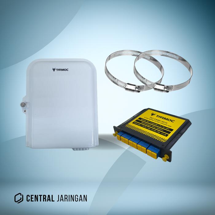 Gambar Tarmoc mini ODP 8 Core Cassette BOX Splitter | ODP Tiang 8C - ODP Lengkap dari Central Jaringan undefined Tokopedia