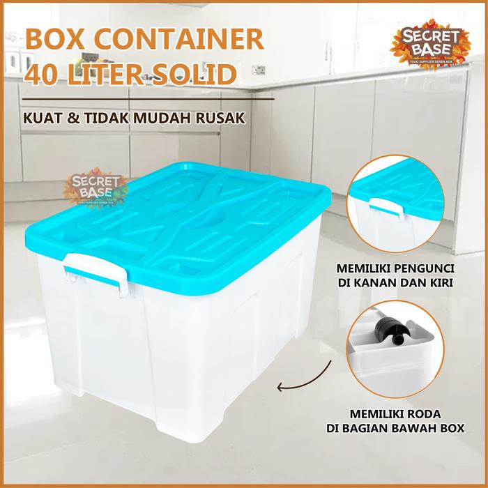 Container Box Plastik Incloude Roda Promo BOX CONTAINER 40 LITER + RODA - Kontainer Box Plastik / Container ...