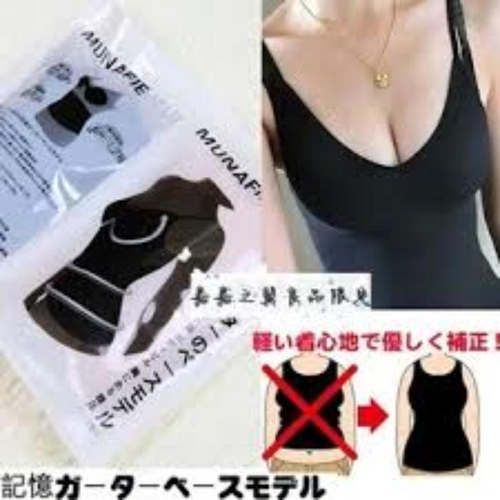 Gambar Munafie Camisole Korset Singlet Tank Top Slimming Suit Ketat Press Body Shapewear - Hitam dari omnia88 undefined Tokopedia
