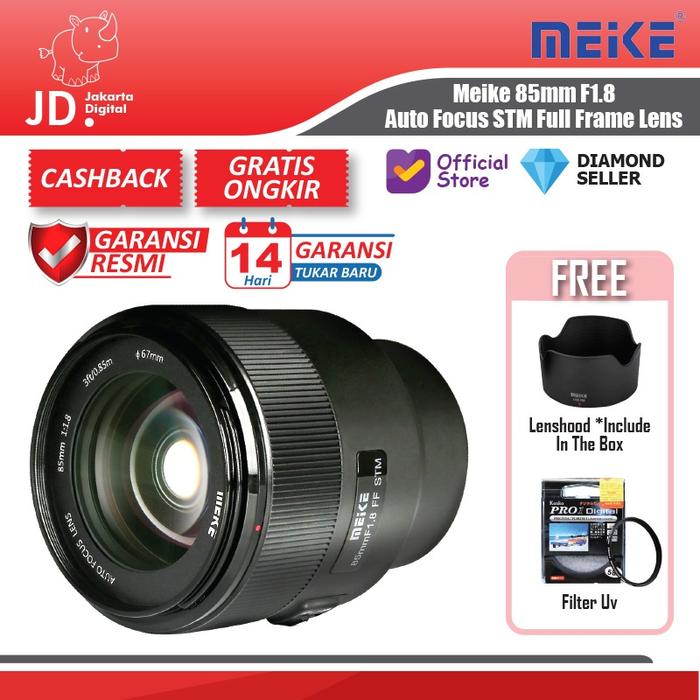 Promo Meike 85mm Auto Focus STM Full Frame Lens Meike 85mm