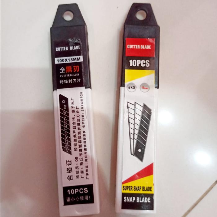 Gambar Cutter Pisau Cutter Besi Stainless Besar Pisau Set Cutter Pisau Pemotong Kertas 9 IN 1 - isi 10 RANDOM dari DamaiProduk undefined Tokopedia