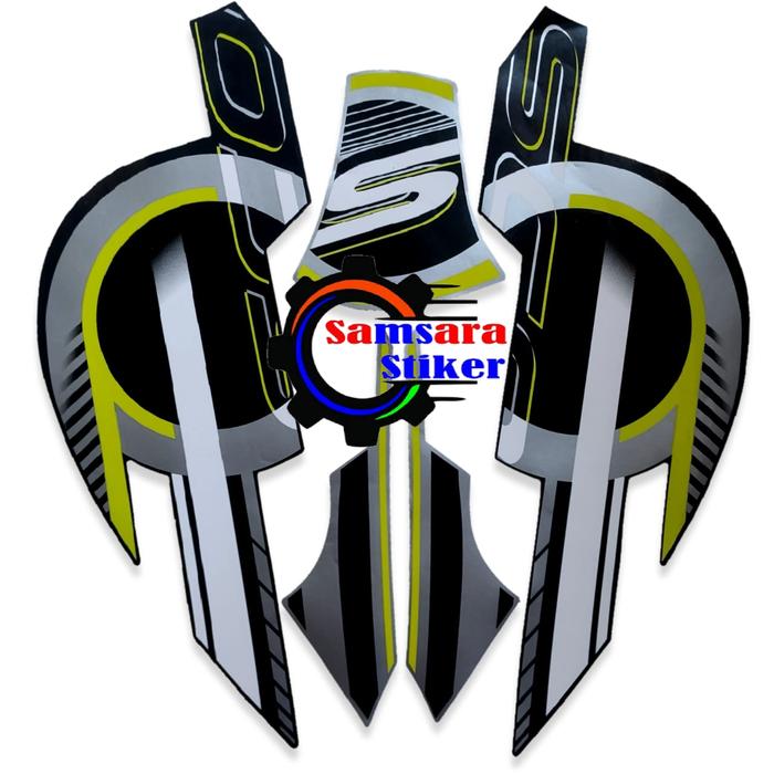 Gambar STIKER STRIPING LIS LES BODY MOTOR HONDA SCOOPY SPORTY 2023 FULLSET - hitam-silver dari samsara stiker undefined Tokopedia
