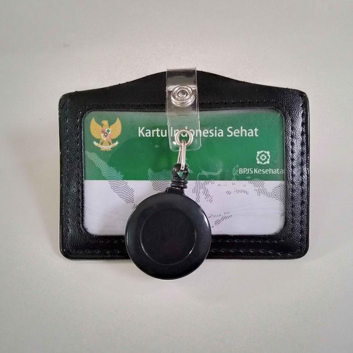 Gambar Id Card Kulit Imitasi Landscape + Yoyo Tarik - Paket 10 Murah!!!!!! - Hitam dari dreamstar store007 undefined Tokopedia
