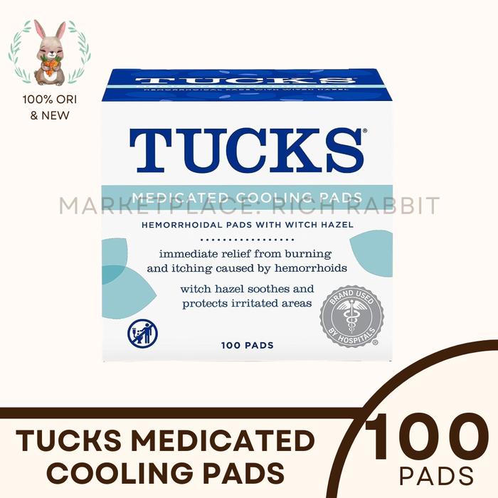 Gambar Tucks 100 Pads Hemorrhoid Medicated Cooling Pads with Witch Hazel Ambeyen Ambeien Wasir - BOX dari Rabbit Mart ID undefined Tokopedia