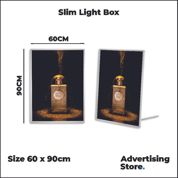 Gambar Slim Light Box | Ultra Thin Light Box | Slim Light Pad | Display Poster Neon Box | Poster Menu Menyala | Display Poster Gantung | Standing LED Menu Poster Murah | Mini Banner LED for Adv | Display Menu Restoran - Menu Cafe | Iklan Produk Meja | - 60x90cm dari Advertising.Store undefined Tokopedia