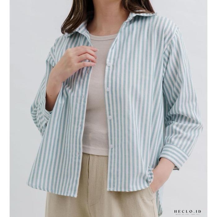Gambar Heclo.Id - Kerta Stripe Shirt - Minty dari Moverick Store undefined Tokopedia