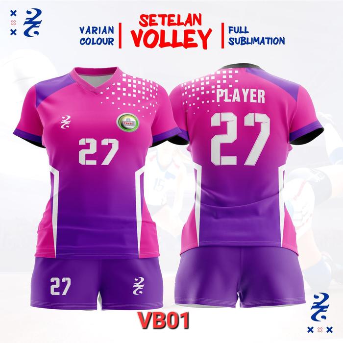 Gambar JERSEY VOLLEY ANAK WANITA COSTUM NAMA FULL PRINTING SETELAN VOLI OLAHRAGA ANAK PEREMPUAN - Atasan VB01, XS 1-2thn dari Three Kids Store undefined 2 Tokopedia