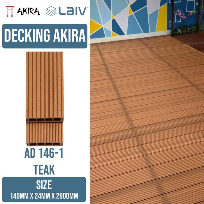 Gambar LAIV Decking WPC Outdoor Akira Series Lantai Kayu Lantai  Kolam Renang Taman Papan Decking Tile WPC - AD146-1 dari LAIV Official Store undefined Tokopedia