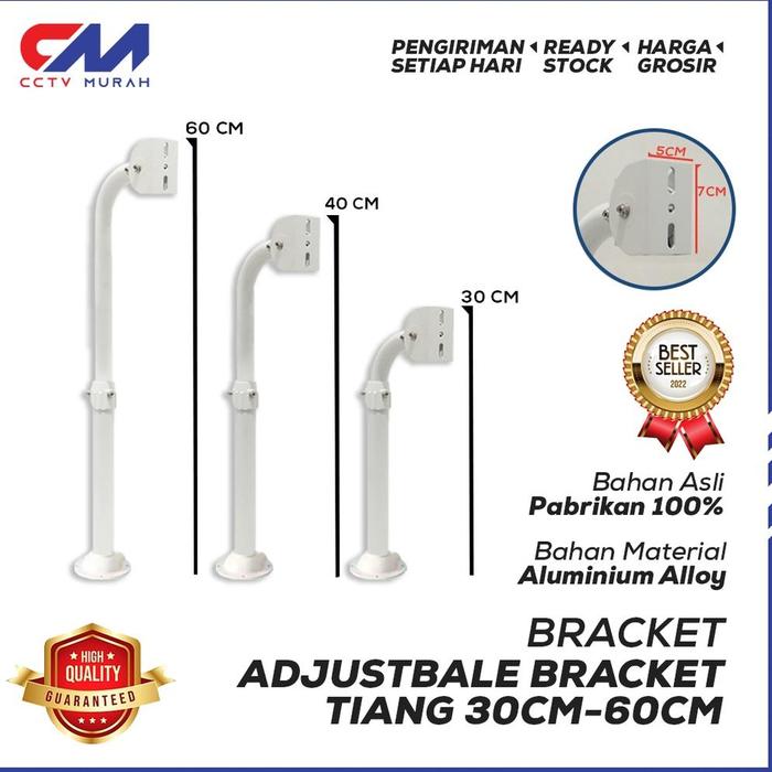 Jual Bracket Cctv Tiang L Adjustable Ukuran 30-60 Cm Ii 60-120 Cm