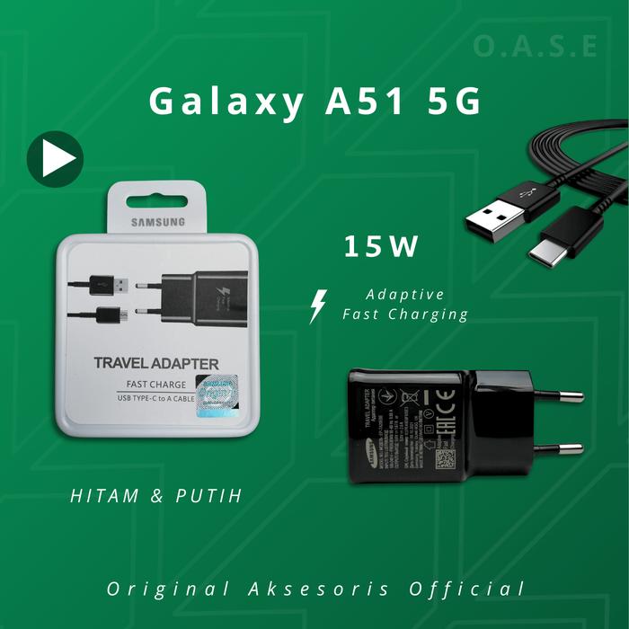 Casan Samsung Galaxy A51 5G USB Type C Fast Charging 15 W Putih