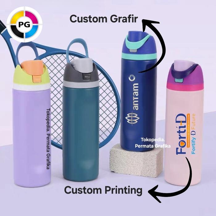 Gambar Tumbler mirip owala freesip stainless insulated tahan panas dingin / bukan owala original kapasitas 750ml dari permata.grafika undefined Tokopedia