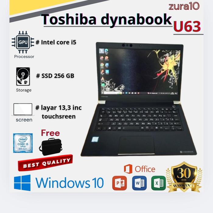 Jual Toshiba dynabook U63 i5 gen 8 ||ram 16 GB ||SSD 256 GB