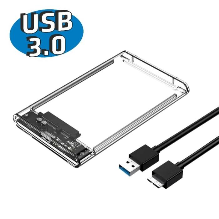 Gambar USB 3.0 Case Casing Kabel Hardisk Eksternal 2.5 HDD SSD Enclosure Case SATA | Tempat Hard Disk External Cassing Harddisk - Transparan dari AQUATECH INDONESIA_NEW undefined Tokopedia