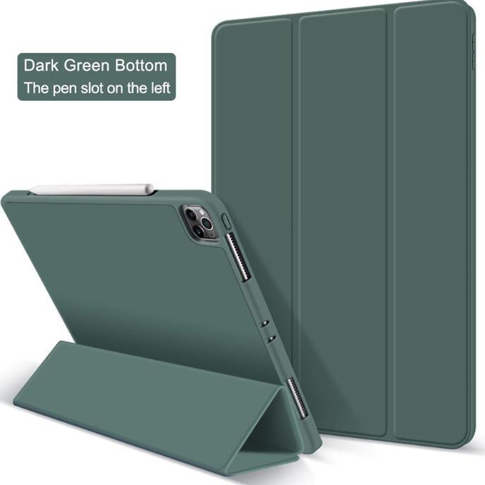 Gambar iPad 10 Pro 11 M2 M1 iPad air 5 4 Autolock Filp Cover Slot Pencil Case - Green, iPad Air4/Air5 dari shinemca undefined Tokopedia