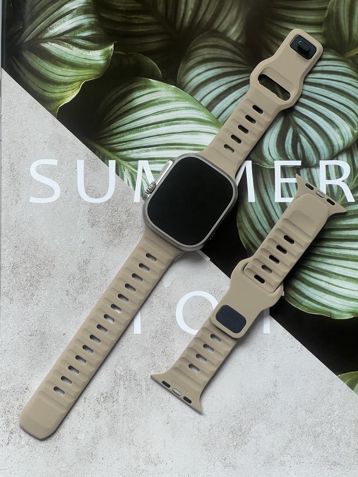 Gambar Apple Watch Strap 38mm Strap For Apple Watch 44mm 40mm 42mm 45mm 41mm 46mm 42mm Series 10 PG69 - Cream, 42/44/45/46/49M dari Allforgadget undefined Tokopedia