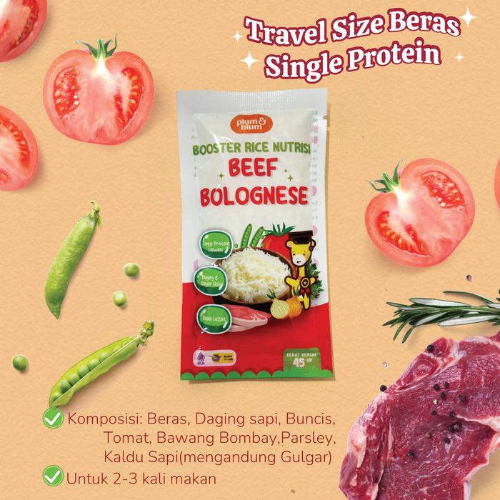 Gambar Plum & Blum Beras Mpasi BB Booster Nutrisi Double Prohe Travel Size - 45 gr - Beef Bolognese dari Plum Blum Shop undefined Tokopedia