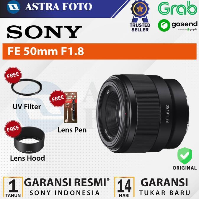 Sony Fe 50mm F18 Lens Mirrorless Lensa Kamera A6000 A6400 A7 Ii A7iii