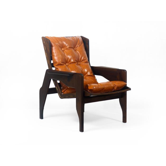 Gambar Lounge Chair / Kursi Malas - DJALOU - Walnut - Doff Finish - Cokelat dari kaisugih undefined Tokopedia