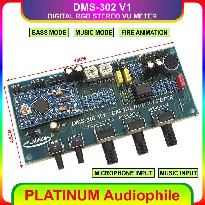 Gambar Stereo Vu Meter Modul DMS-302 V1 Digital RGB Music Stereo Vu Meter - 20 LED dari Urban Bliss Shop undefined Tokopedia