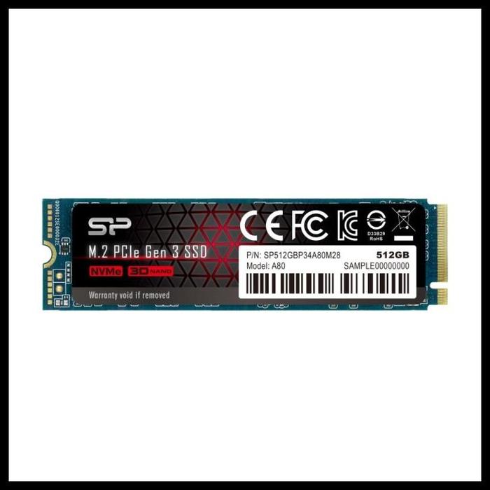 Jual Silicon Power A80 512GB PCIe Gen3x4 P34A80 NVMe SSD BISA
