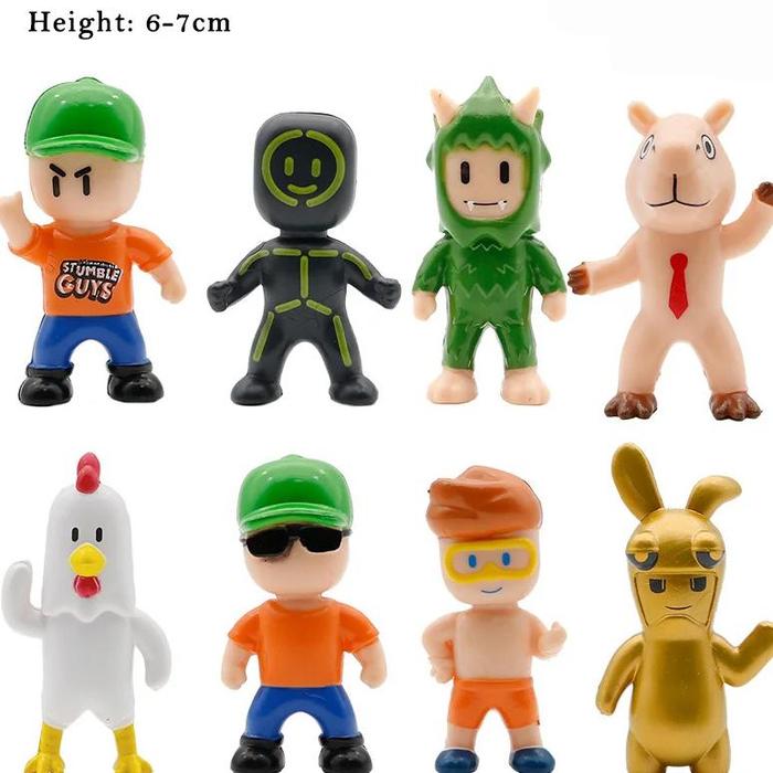Gambar 8-24pcs Stumble Guys Action Figure Kawaii Anime PVC Game Model Statue Set Multiplayer Type Collection Kid Birthday Gift Toy - 8PCS-B dari uciha darmo undefined Tokopedia