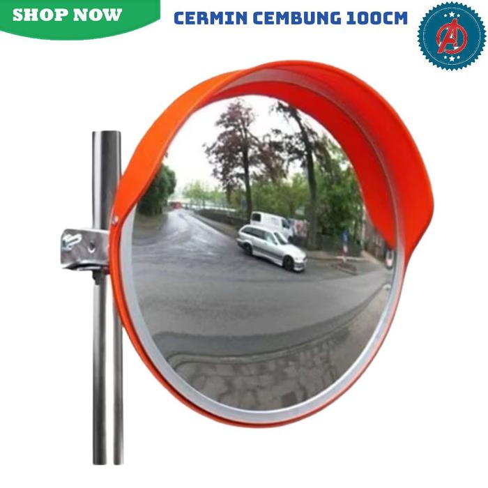 Gambar Convex Mirror 100cm Kaca Cembung Safety Jalan Tikungan Outdoor dari Amazan Teknik undefined Tokopedia