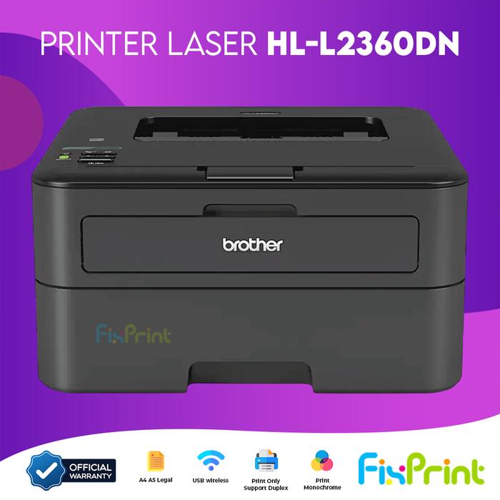 Gambar Printer Laserjet Brother HL-L2360DN Print Only Duplex LAN Monochrome HL-L2365DW Wireless Single Function A4 Bergaransi Original - HL-L2360DN dari FixPrint Indonesia undefined Tokopedia