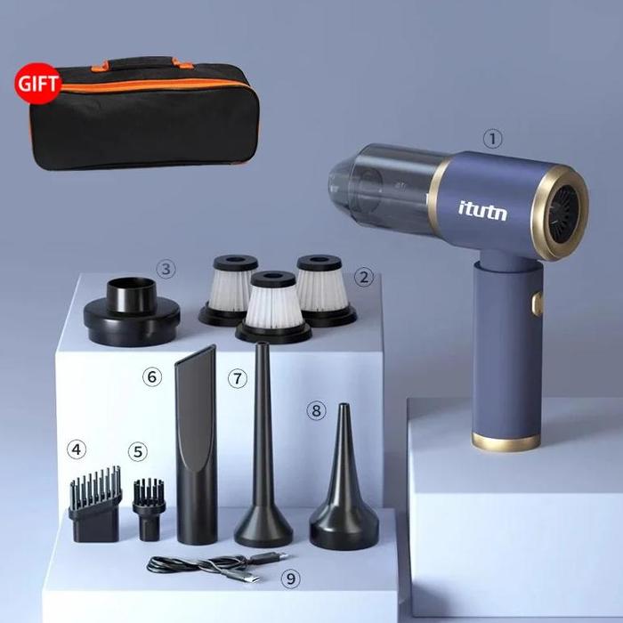 Gambar ITUTN Car Vacuum Cleaner 98000PA Wireless Portable Cleaning Machine for Keyboard Powerful Mini Handheld Cleaner for Car and Home - B2 dari Merunia undefined Tokopedia