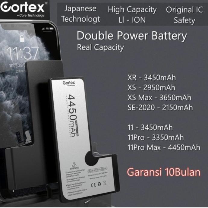 Gambar Battery baterai cortex double power iPhone SE 2020/xr/xs/11 pro max - iPhone 12 mini dari Sunkissed Memories Store undefined Tokopedia