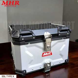 Gambar MHR Racing Aluminium Alloy Top Box Case Touring 55L With Quick Realese 55 Liter Universal X Series - Silver Aluminiu, X45L dari Utama Motorsport undefined Tokopedia