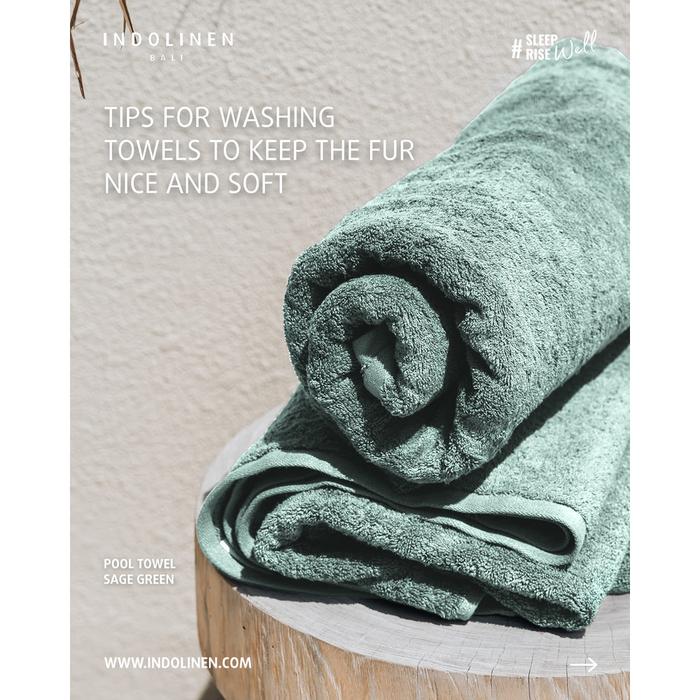 Gambar Bath Towel IndoLinen Handuk Mandi Sage Green dari IndoLinen undefined Tokopedia