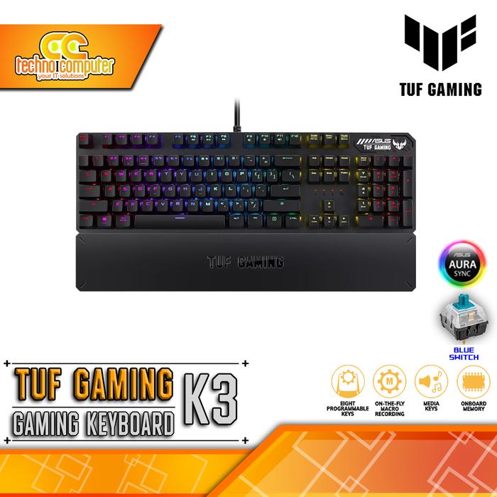 Gambar ASUS RA05 TUF Gaming K3 Mechanical Switch - Gaming Keyboard - Blue dari Techno Computer Bali undefined Tokopedia