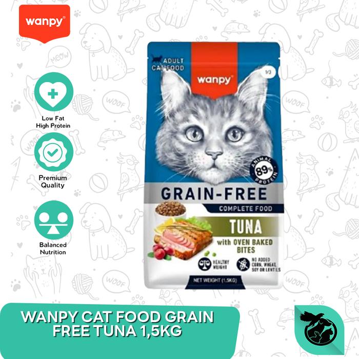 Gambar Wanpy Grain Free Adult Kitten Dry Cat Food Makanan Anak Kucing & Dewasa 1.5kg - Adult Tuna dari CV PERMATA SAHABAT MAJU undefined Tokopedia