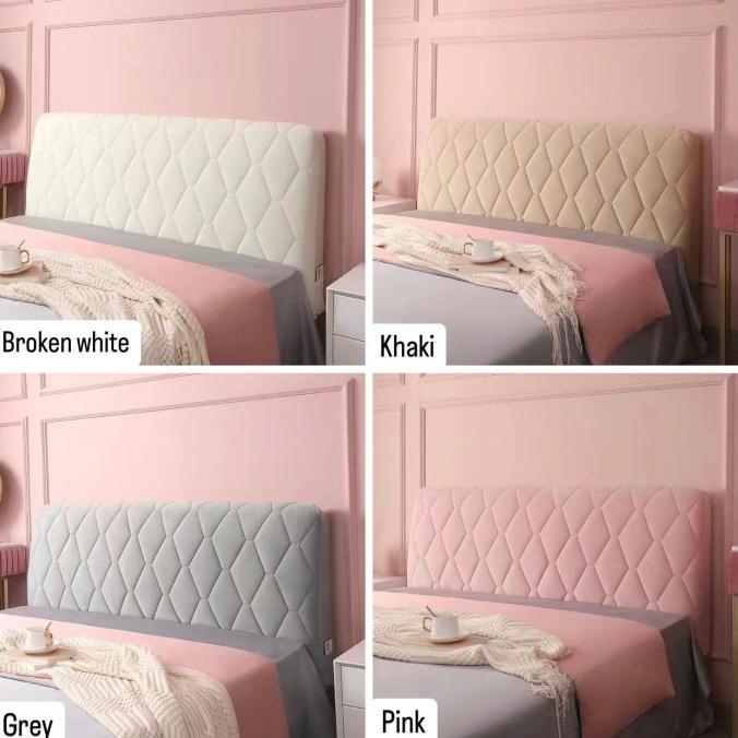 Gambar sarung sandaran tempat tidur / cover dipan kepala kasur - 160 cm, Broken white dari Coastal Dream Shop undefined 5 Tokopedia