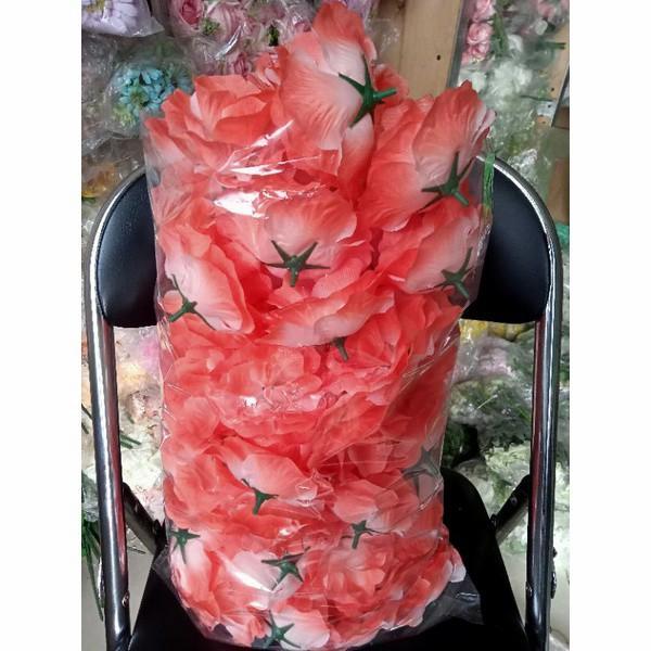 Gambar Rose Tanpa Tangkai Isi 100 Pcs . Bunga mawar mak artificial. Kepala ma - Oren Lis putih, 50 PCS dari Glowing Embers Shop undefined Tokopedia