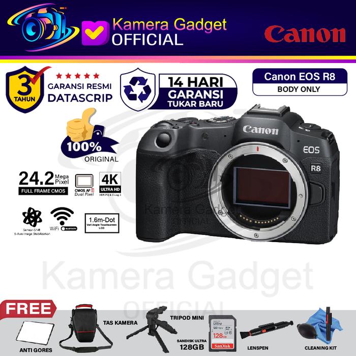 Gambar Canon EOS R8 kit 24-50mm IS STM Mirrorless Digital Camera Original Resmi - BODY ONLY, PAKET A STANDAR dari Kamera Gadget Official undefined Tokopedia